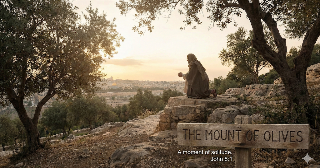 Jesus at the Mount of Olives